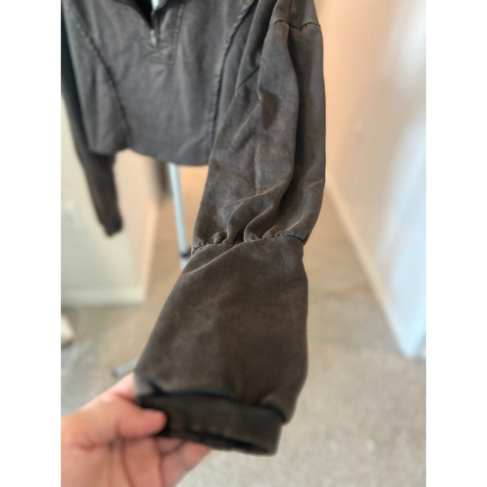 Urban Outfitters Out from Under 1/4 Zip Cropped Sweatshirt Women’s Size Large - Picture 4 of 12